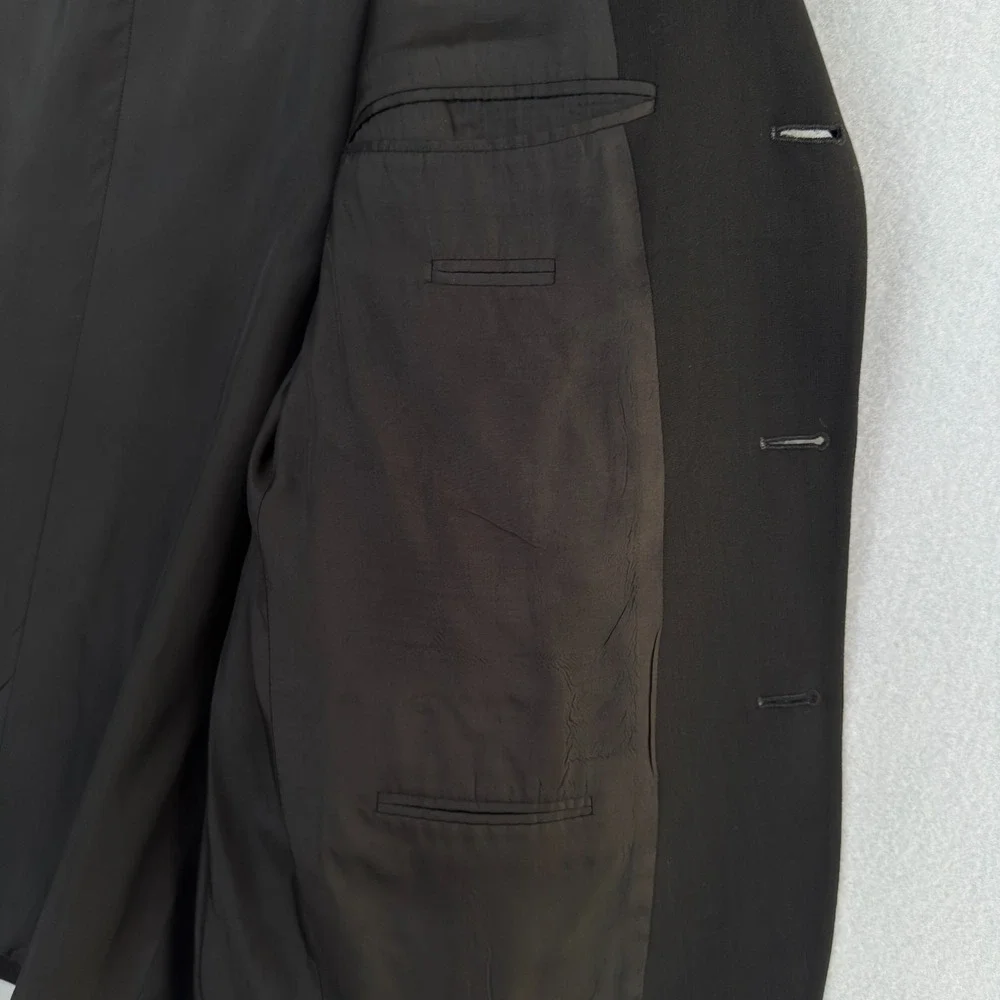 Hugo Boss Einstein Blazer 44L Black Wool Suit Jacket Made in‎ USA Classic 3Btn